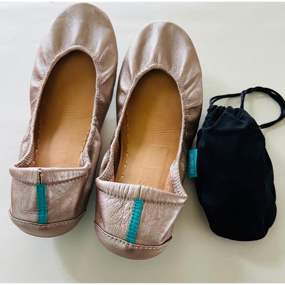 Tieks Rose Gold Ballet Flats Size 9 - Picture 2 of 6